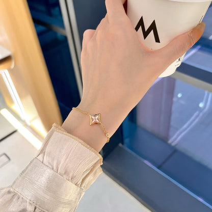 [Azure Tears]STAR 1 DIAMOND ROSE GOLD BRACELET