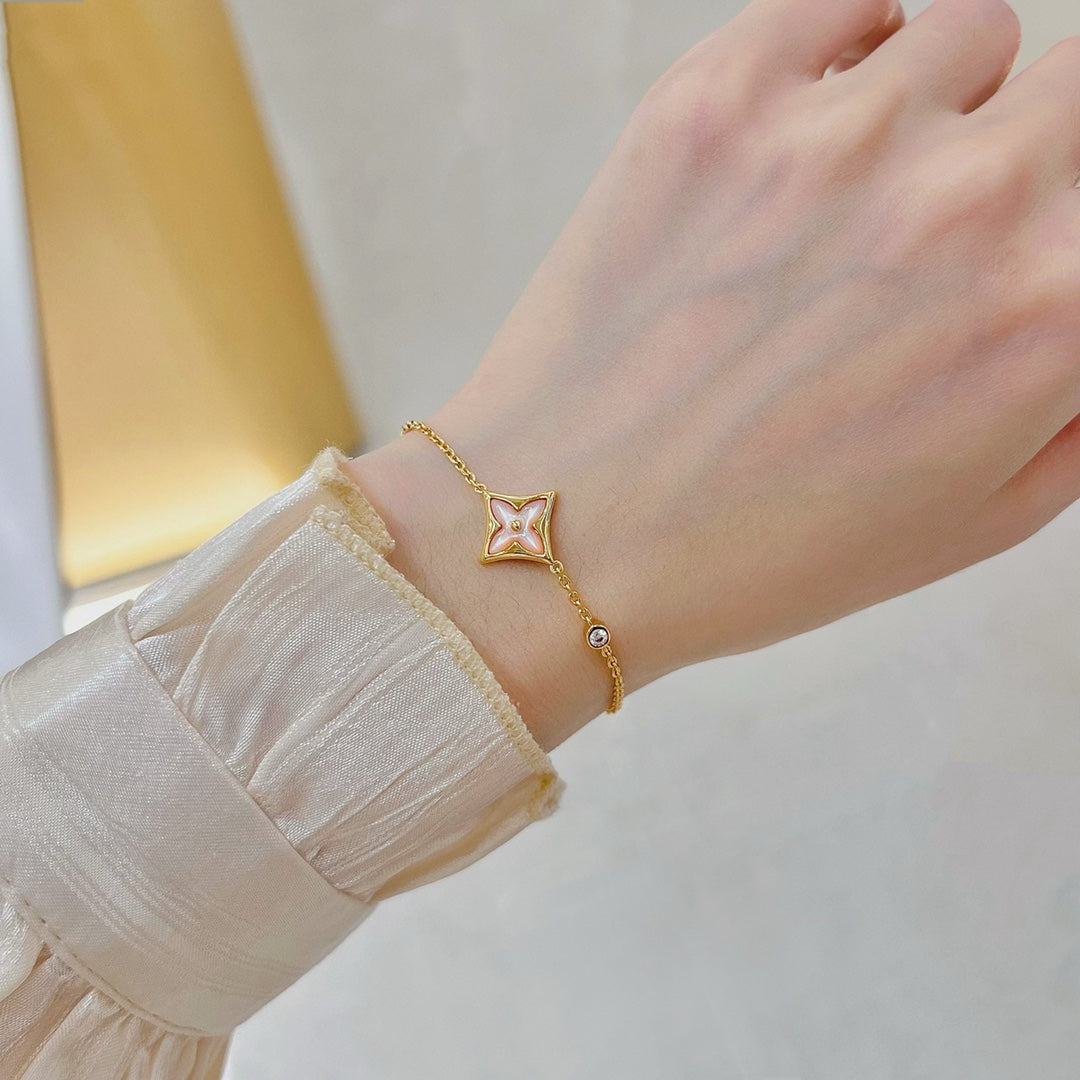 [Azure Tears]STAR 1 DIAMOND ROSE GOLD BRACELET