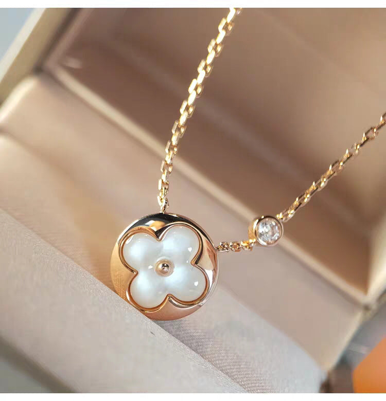 [Azure Tears]SUN MOP GOLD 1 DIAMOND NECKLACE