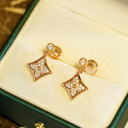 [Azure Tears]STAR DIAMONDS EARRINGS GOLD