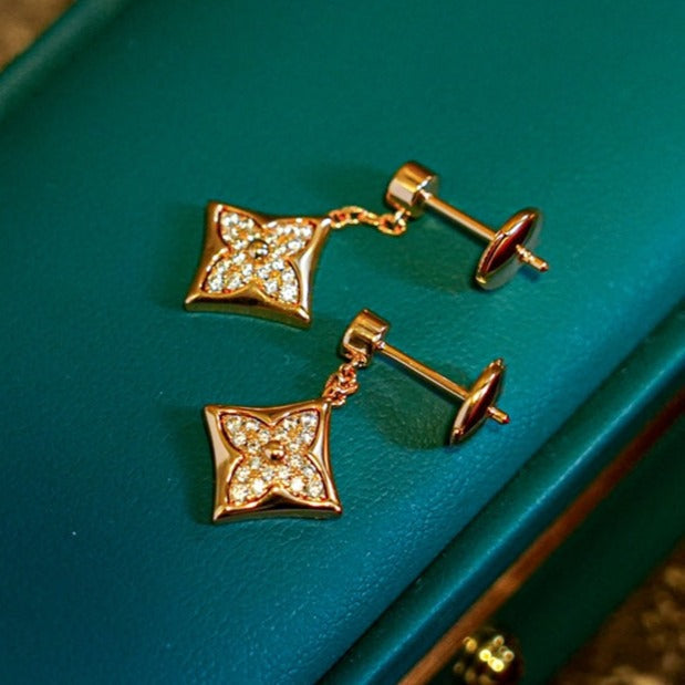 [Azure Tears]STAR DIAMONDS EARRINGS GOLD