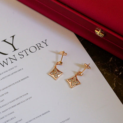 [Azure Tears]STAR DIAMONDS EARRINGS GOLD