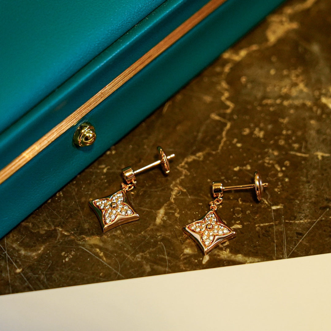 [Azure Tears]STAR DIAMONDS EARRINGS GOLD
