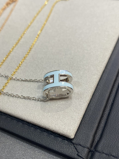 [Azure Tears]POP H LIGHT BLUE NECKLACE
