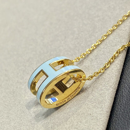 [Azure Tears]POP H LIGHT BLUE NECKLACE
