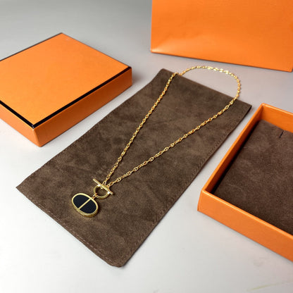 [Azure Tears]CHAINE VERSO BLACK CERAMIC NECKLACE
