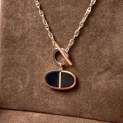 [Azure Tears]CHAINE VERSO BLACK CERAMIC NECKLACE