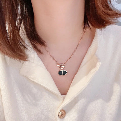 [Azure Tears]CHAINE VERSO BLACK CERAMIC NECKLACE