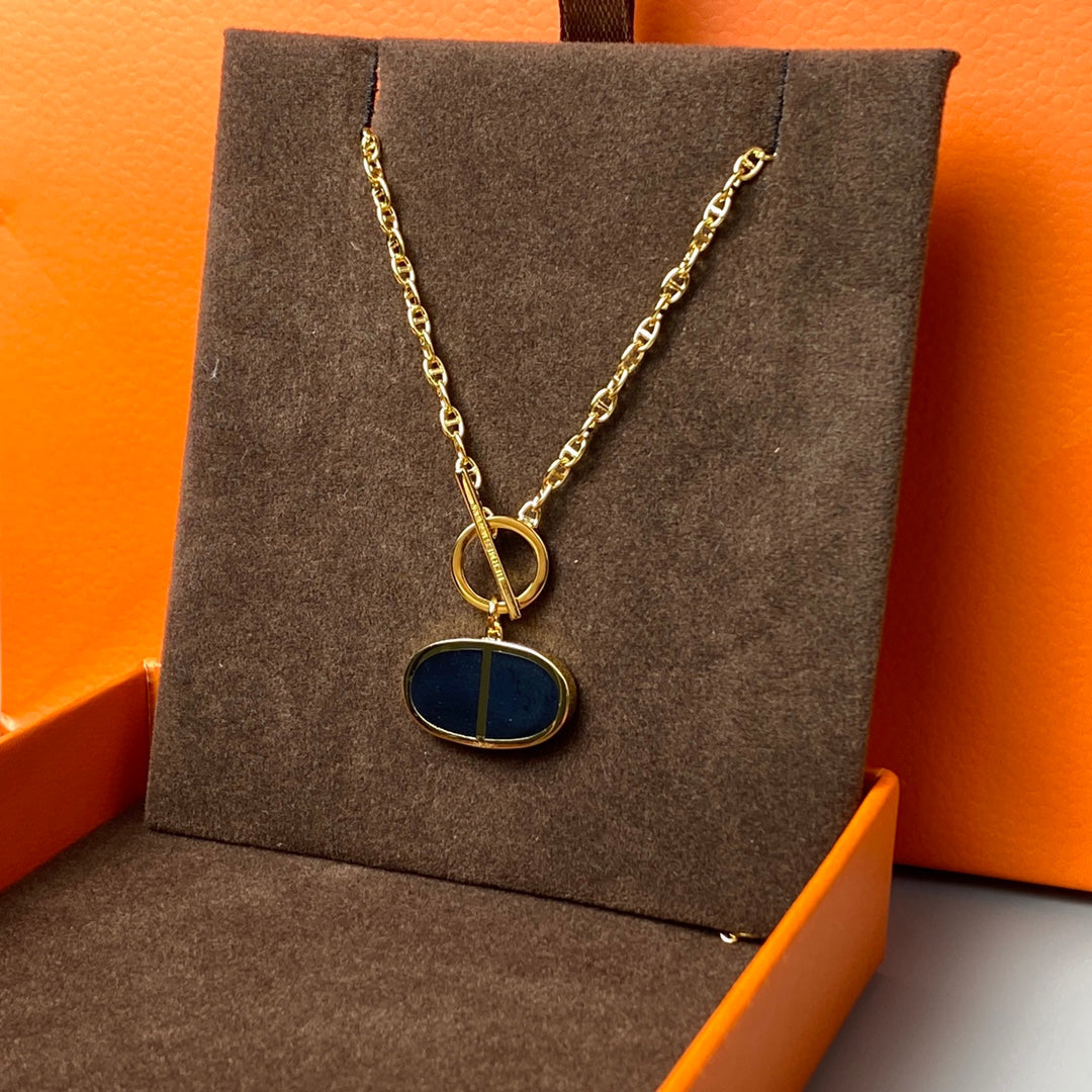 [Azure Tears]CHAINE VERSO BLACK CERAMIC NECKLACE