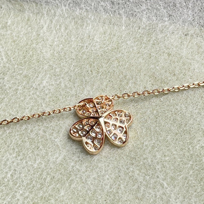 [Azure Tears]PAVÉ DIAMOND FLOWER CHARM NECKLACE