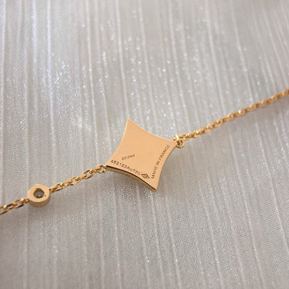 [Azure Tears]COLOR STAR CARNELIAN ROSE GOLD DIAMOND BRACELET