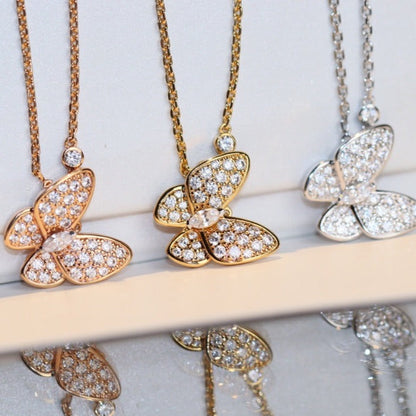 [Azure Tears]BUTTERFLY DIAMOND CHARM NECKLACE