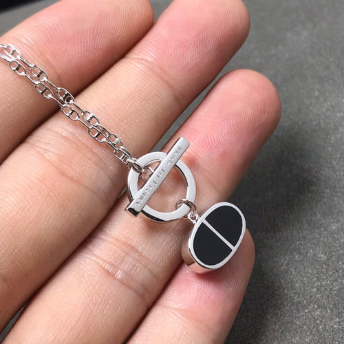 [Azure Tears]CHAINE VERSO BLACK CERAMIC  NECKLACE