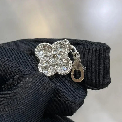 [Azure Tears]LUCKY CLOVER 5-MOTIF BRACELET - FULL-DIAMOND