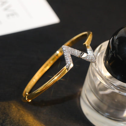 [Azure Tears]VOLTE UPSITE DOWN GOLD DIAMOND BRACELET