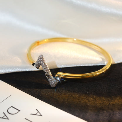 [Azure Tears]VOLTE UPSITE DOWN GOLD DIAMOND BRACELET