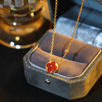 [Azure Tears]SUN PEDANT ROSE GOLD 1 DIAMOND NECKLACE