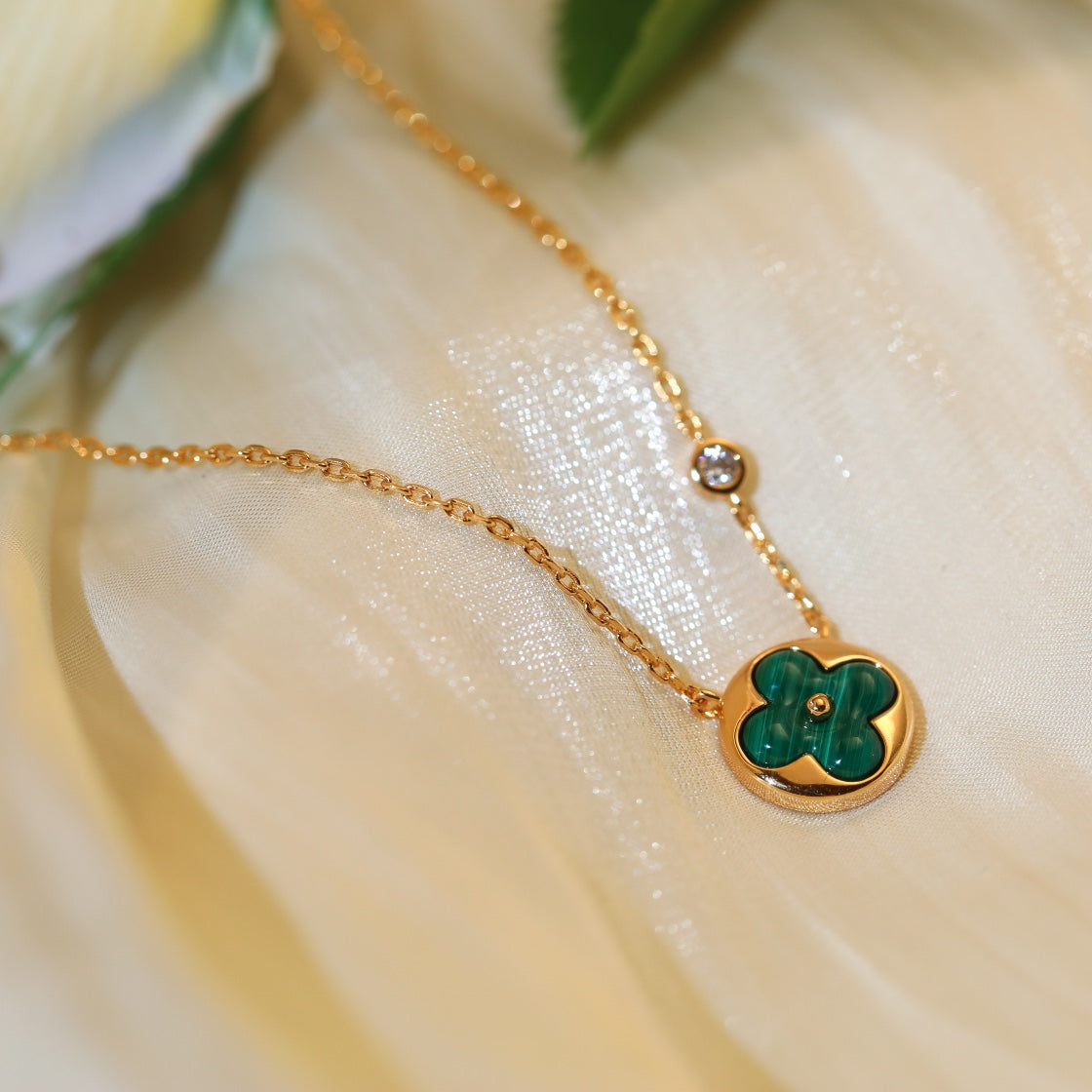 [Azure Tears]SUN PEDANT ROSE GOLD 1 DIAMOND NECKLACE
