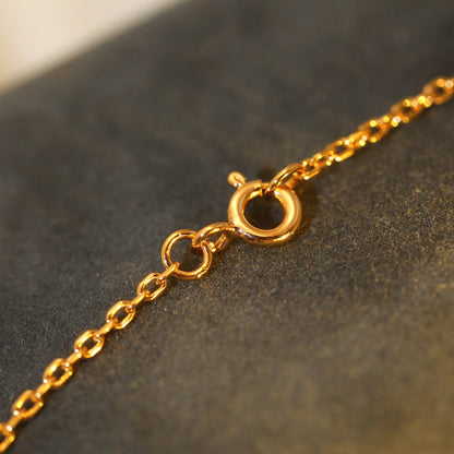 [Azure Tears]SUN PEDANT ROSE GOLD 1 DIAMOND NECKLACE