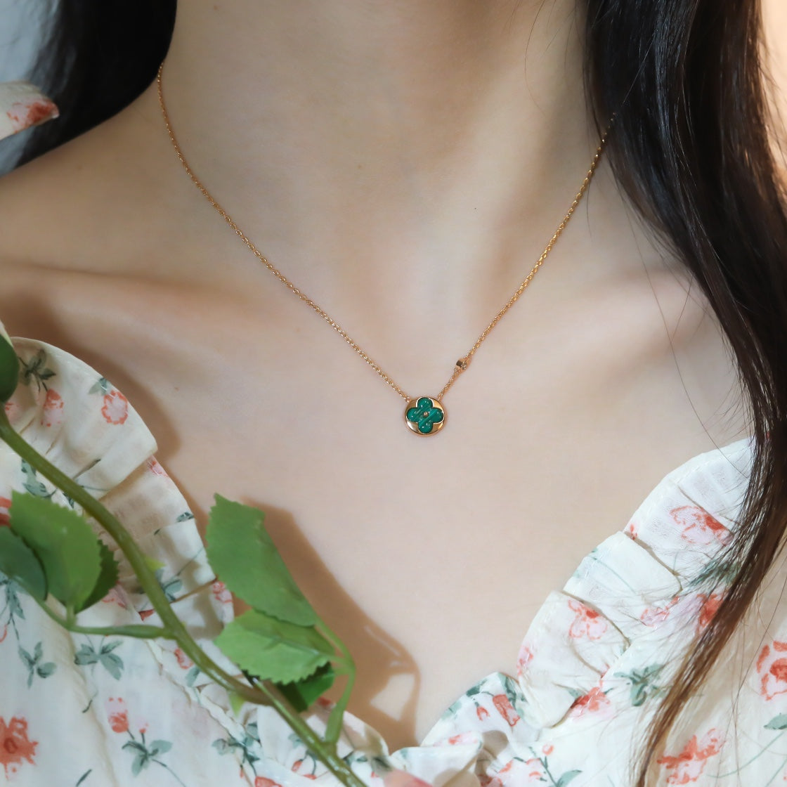 [Azure Tears]SUN PEDANT ROSE GOLD 1 DIAMOND NECKLACE