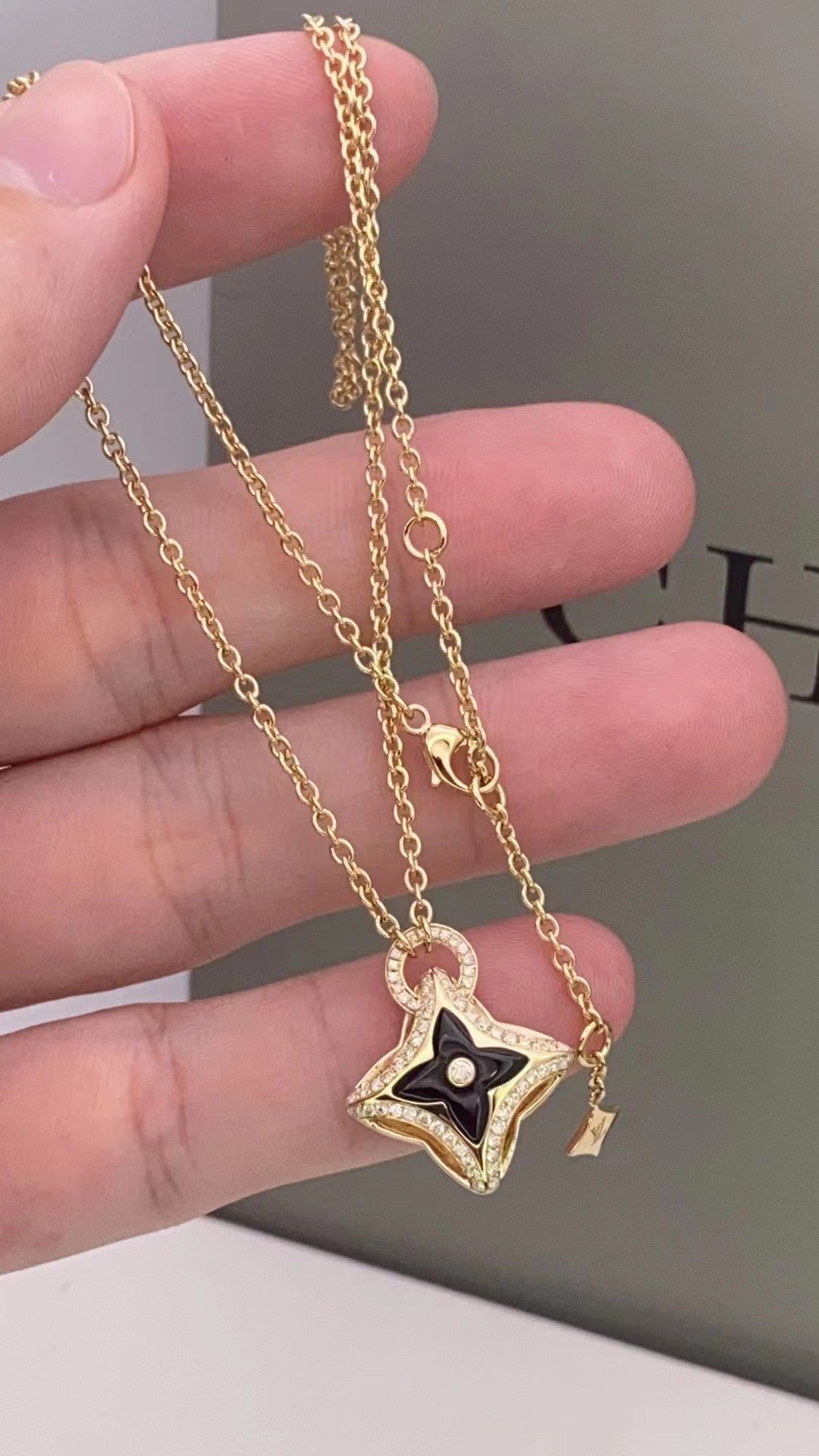 [Azure Tears]STAR PEDANT ROSE GOLD DIAMOND NECKLACE