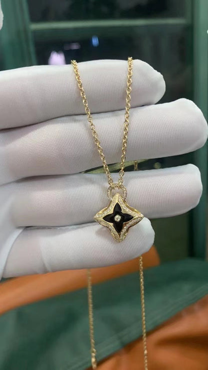 [Azure Tears]STAR PEDANT ROSE GOLD DIAMOND NECKLACE