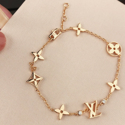 [Azure Tears]STAR AND SUN 7 MOTIFS GOLD BRACELET