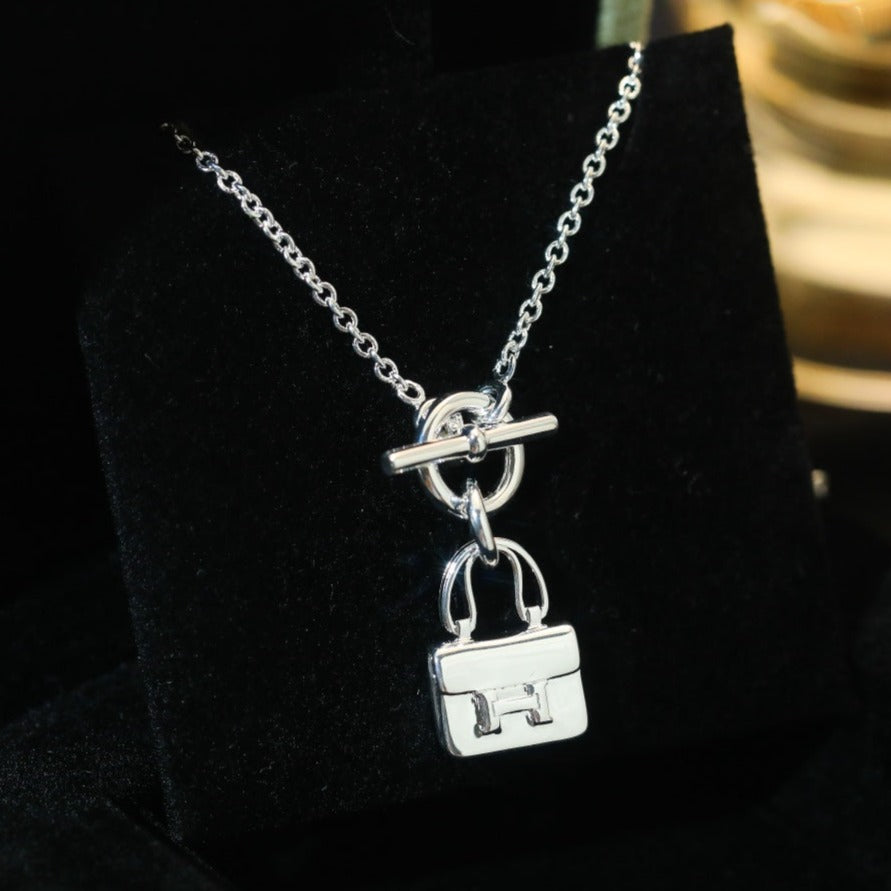 [Azure Tears]POP H PEDANT SILVER NECKLACE