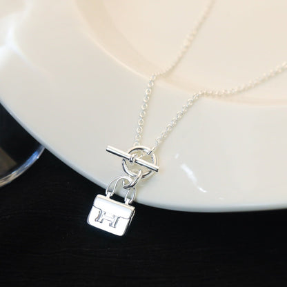 [Azure Tears]POP H PEDANT SILVER NECKLACE