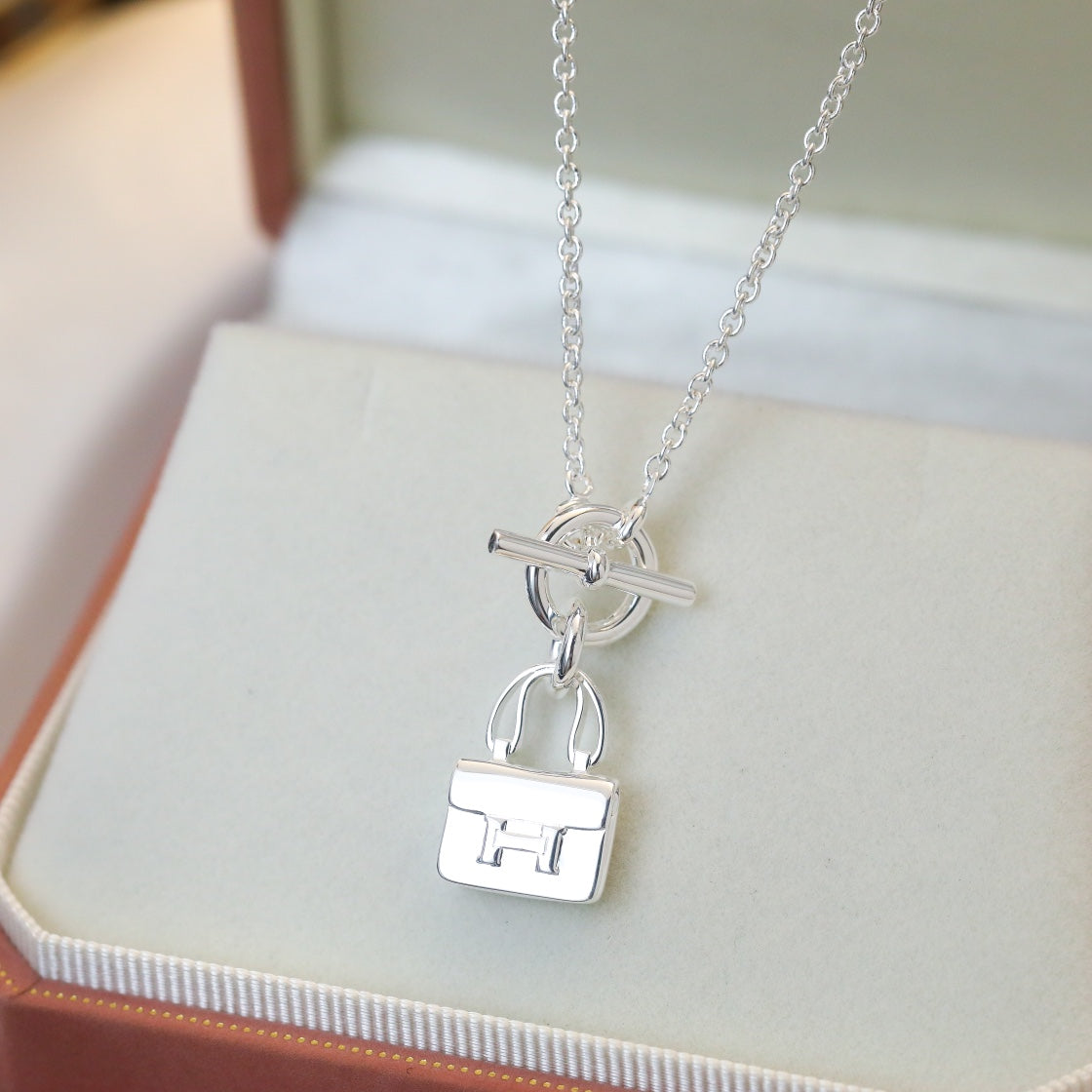 [Azure Tears]POP H PEDANT SILVER NECKLACE