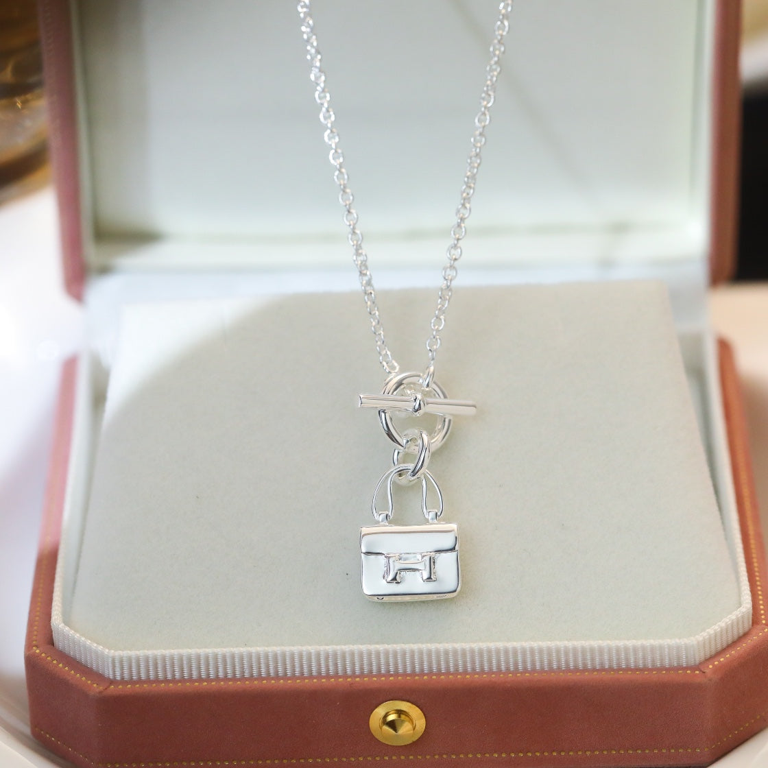 [Azure Tears]POP H PEDANT SILVER NECKLACE