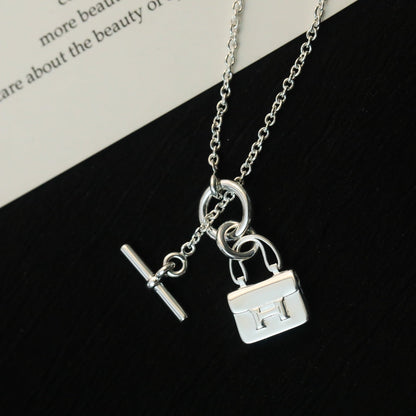 [Azure Tears]POP H PEDANT SILVER NECKLACE