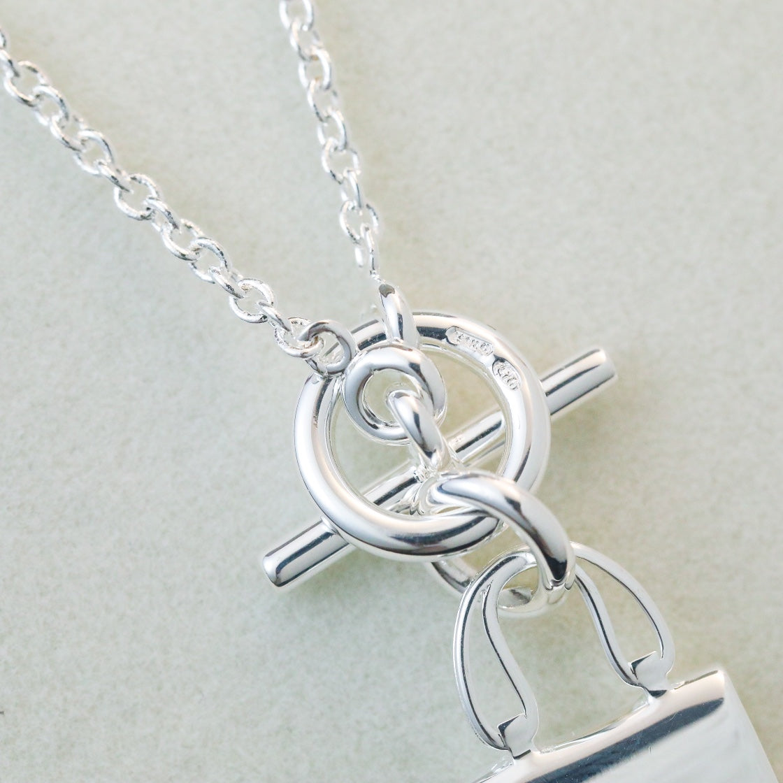 [Azure Tears]POP H PEDANT SILVER NECKLACE