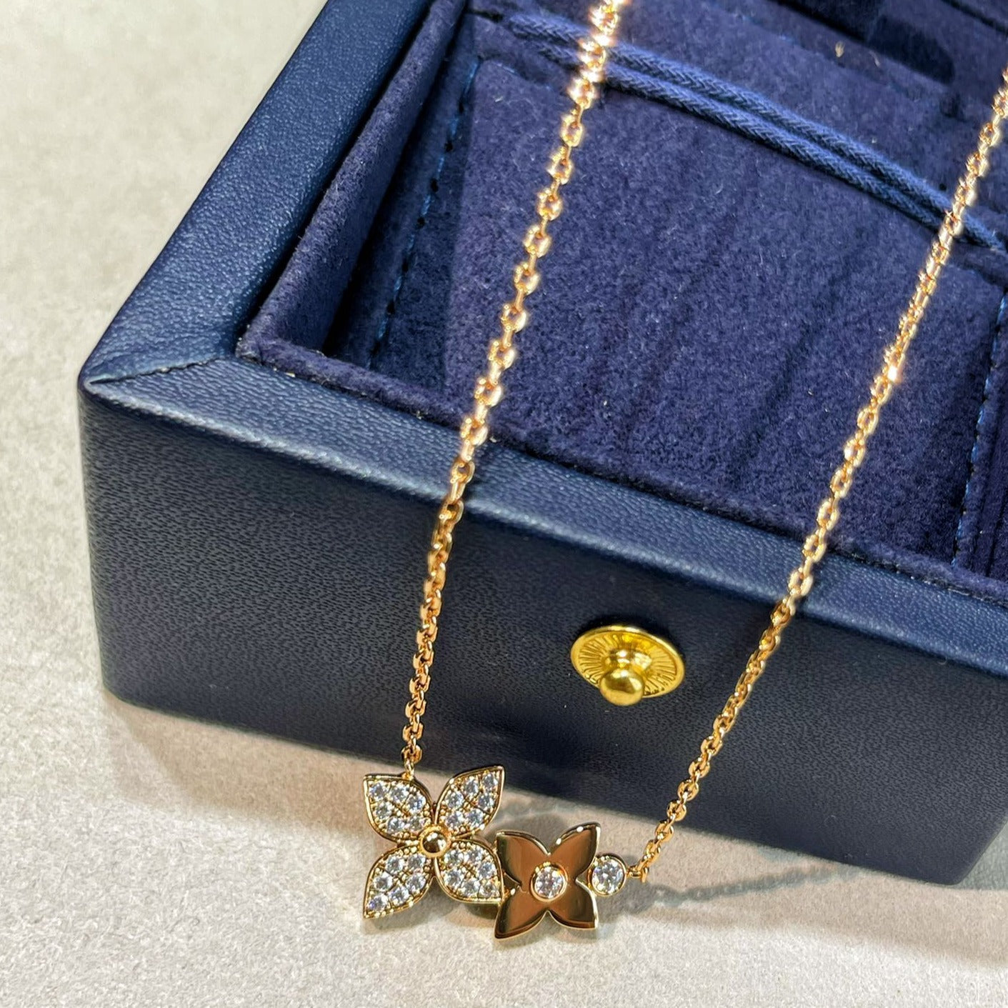 [Azure Tears]STAR BLOSSOM NECKLACE ROSE GOLD DIAMONDS