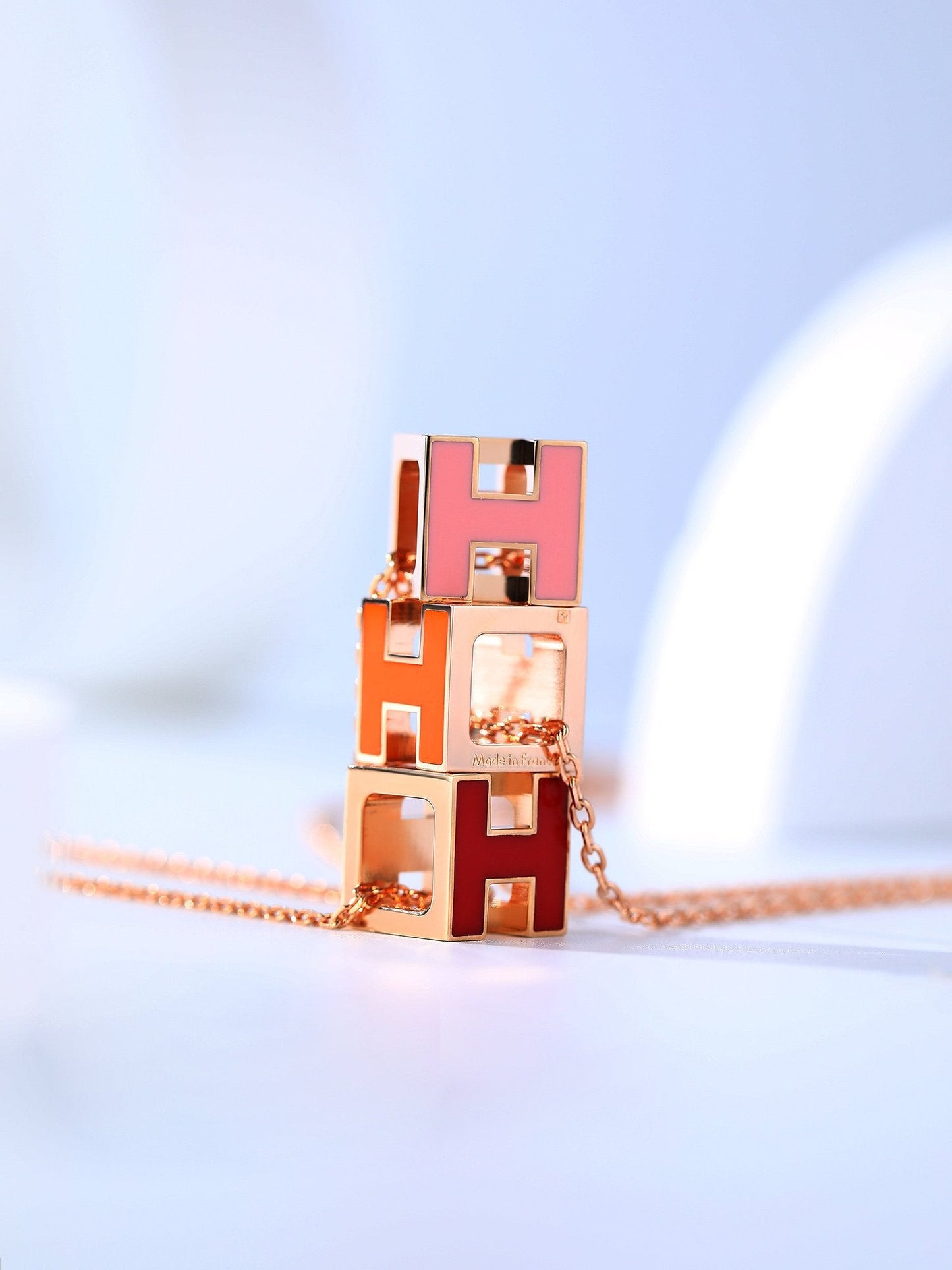 [Azure Tears]H CAGE ROSE GOLD NECKLACE