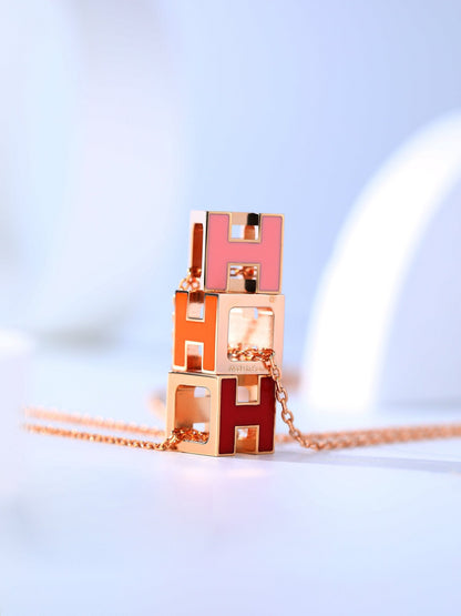 [Azure Tears]H CAGE ROSE GOLD NECKLACE