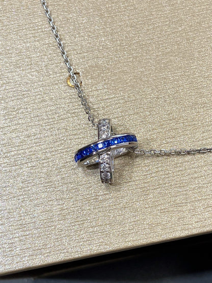 [Azure Tears]LIENS DIAMOND SILVER NECKLACE