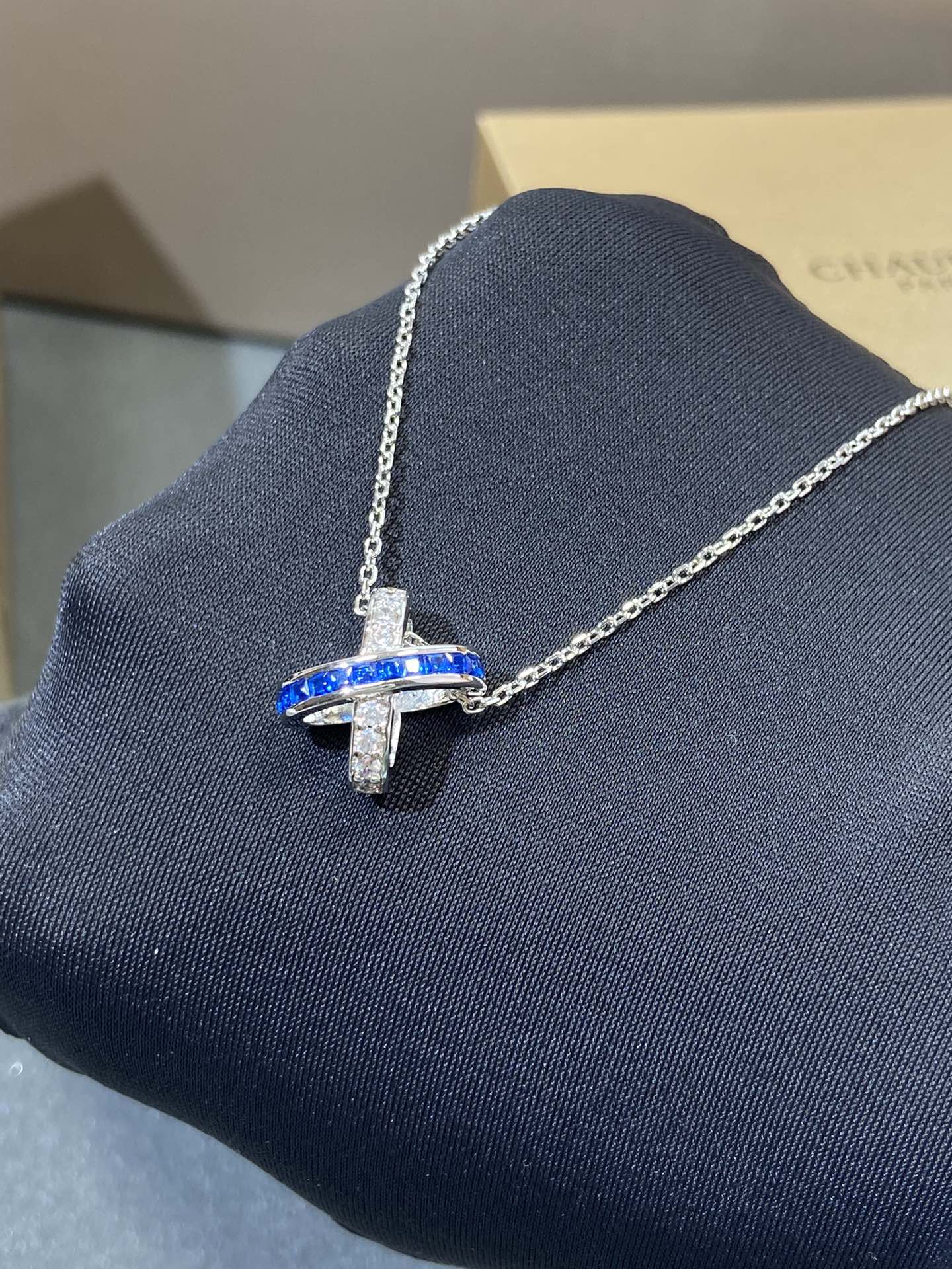 [Azure Tears]LIENS DIAMOND SILVER NECKLACE