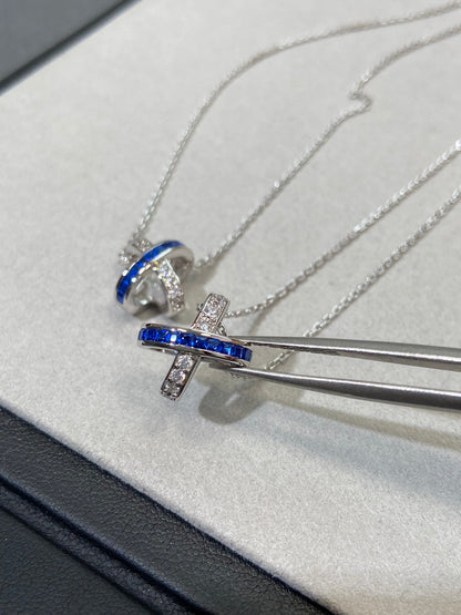 [Azure Tears]LIENS DIAMOND SILVER NECKLACE