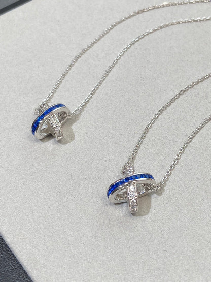 [Azure Tears]LIENS DIAMOND SILVER NECKLACE