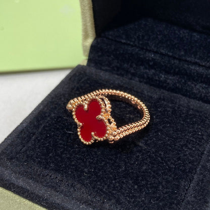 [Azure Tears]LUCKY CLOVER GOLD REVERSIBLE RING