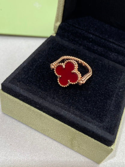 [Azure Tears]LUCKY CLOVER GOLD REVERSIBLE RING