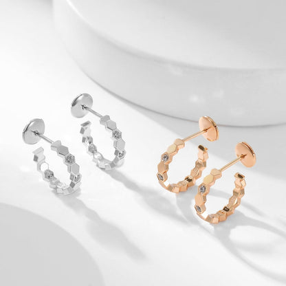 [Azure Tears]BEE LOVE DIAMOND HOOP EARRINGS