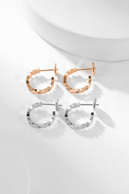 [Azure Tears]BEE LOVE DIAMOND HOOP EARRINGS