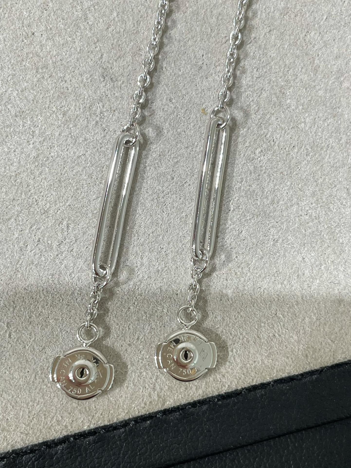 [Azure Tears]CHAINE CHAOS DIAMOND DROP EARRINGS