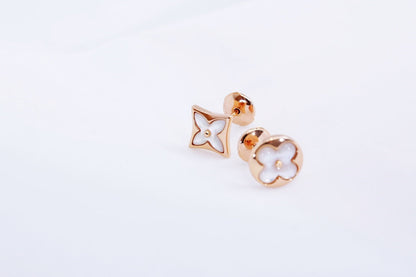 [Azure Tears]STAR AND SUN ROSE GOLD MOP STUD EARRINGS