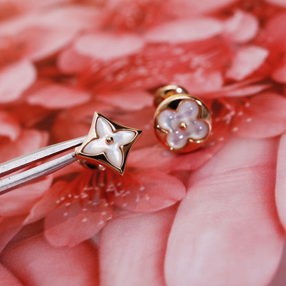 [Azure Tears]STAR AND SUN ROSE GOLD MOP STUD EARRINGS