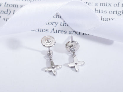 [Azure Tears]VIDYLLE SILVER DIAMOND MINI DROP EARRINGS