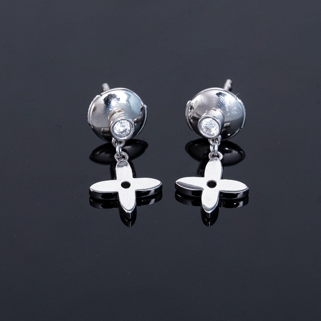 [Azure Tears]VIDYLLE SILVER DIAMOND MINI DROP EARRINGS