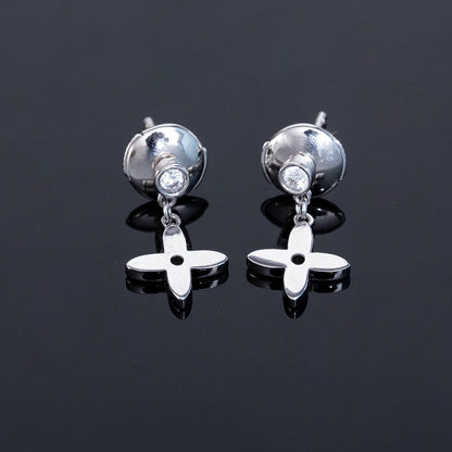 [Azure Tears]VIDYLLE SILVER DIAMOND MINI DROP EARRINGS